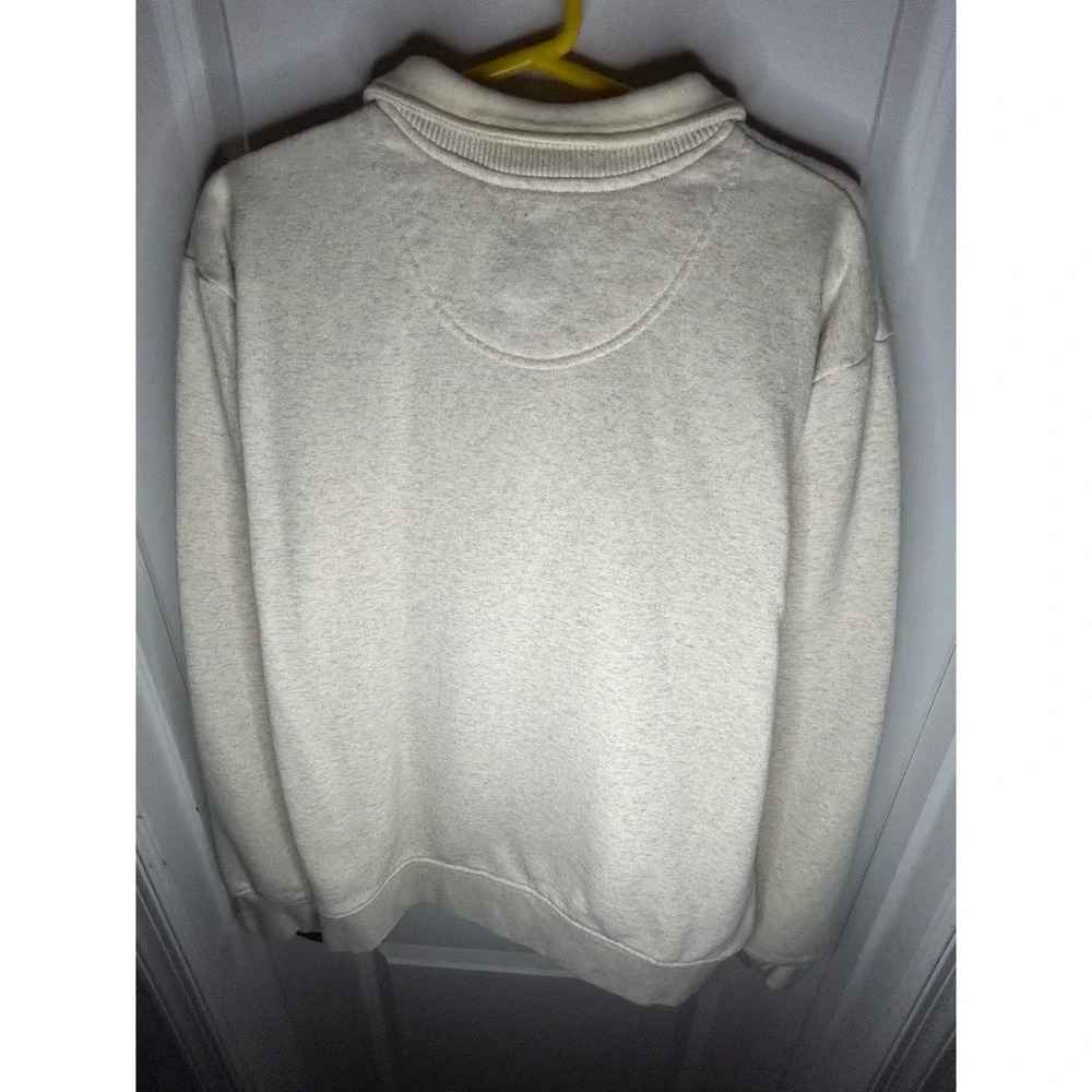 Orvis Signature Fleece Cream Quarter‎ Snap Pullover Sweatshirt Sz Mens XL NWOT